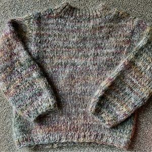 Autumn Hand Knitted Wool Blend Sweater look & feel of Angora Filenes/Boston SZ M